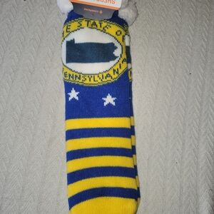 Blue and Yellow Striped Men's Socks